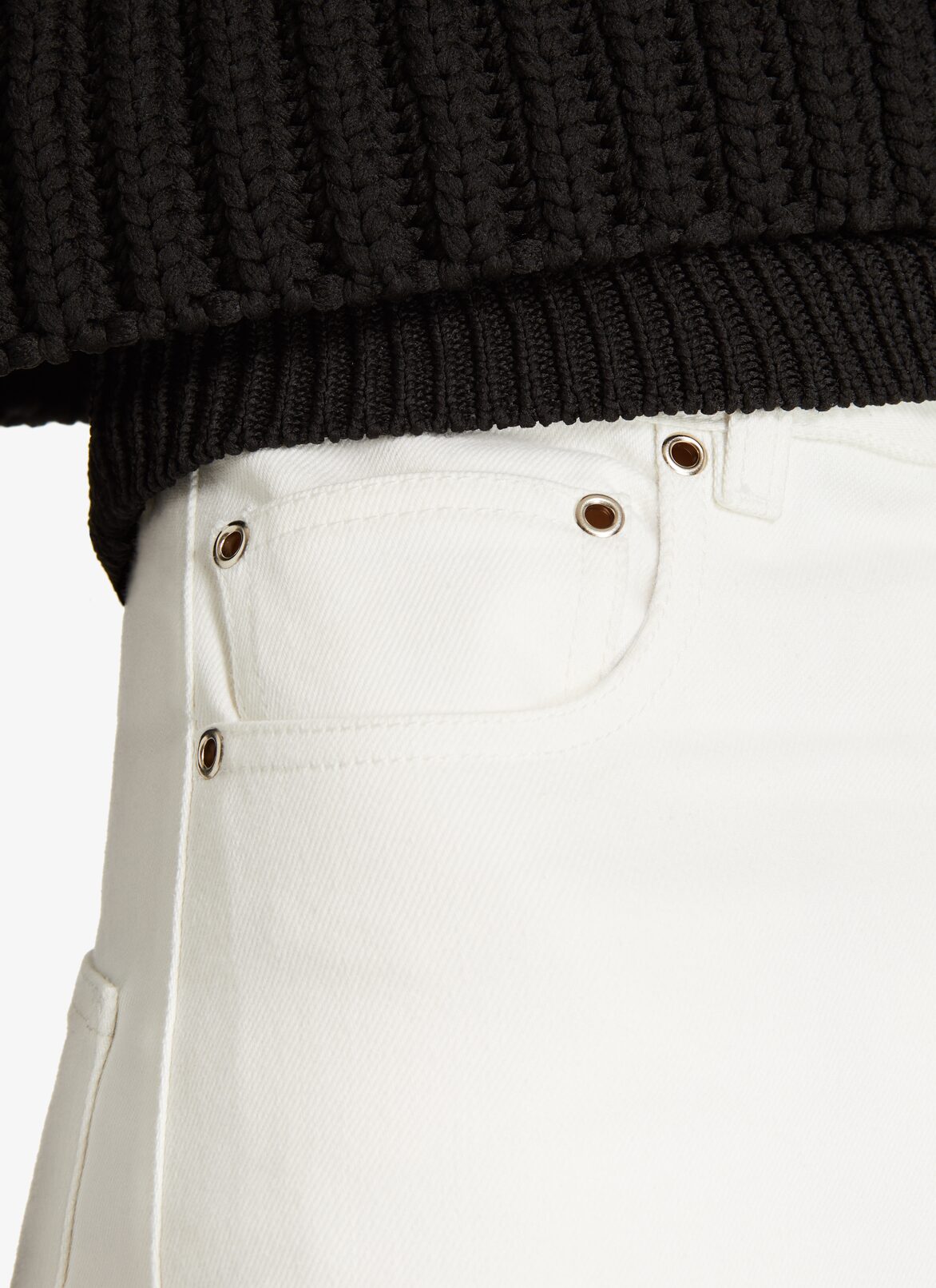 High-waist white denim jeans  ALAÏA WHITE HIGH-WAIST WHITE DENIM JEANS